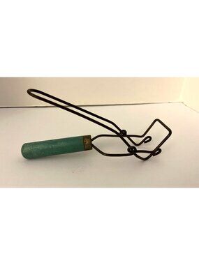 Vintage Antique Kitchen Canning Jar Lifter From Boiling Water Green Wood Handle